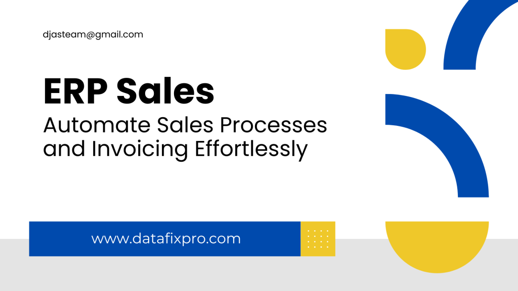 ERP Sales: Automate Sales Processes and Invoicing Effortlessly